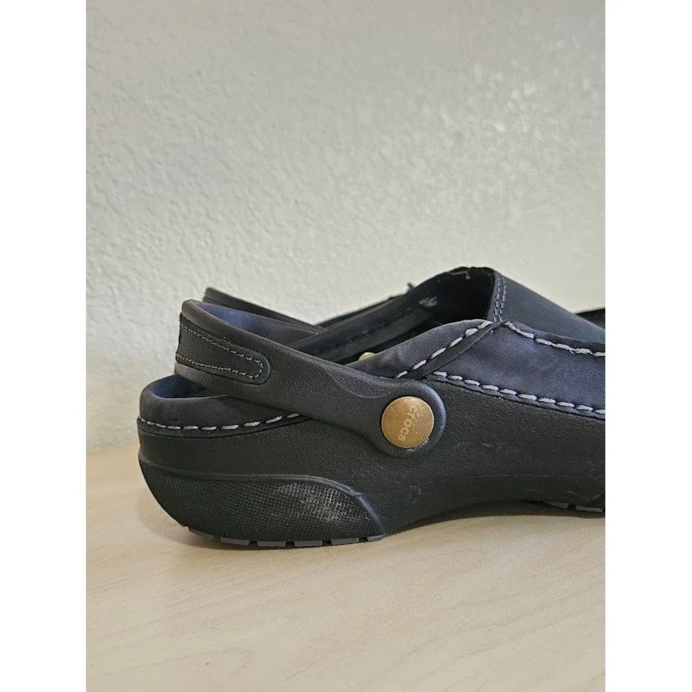 Crocs Mesa Herren Clogs Men Size 8 Black Slip On Comfort Shoes Travel Casual